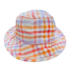 Columbia Women's Outdoor Bucket Hat Size Small Medium Plaid Orange Vacation